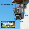 Camara De Seguridad 9MP Wifi Inalambricas Para Casa y Exterior Con Audio Video - Imagen 7