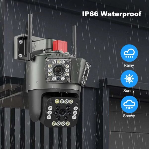Camara De Seguridad 9MP Wifi Inalambricas Para Casa y Exterior Con Audio Video