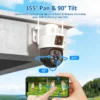 Xorlink Cámara de Seguridad Solar de 4K/8MP, Cámara Exterior Inalámbrica con Vista de 360° - Imagen 3