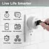 Conector Electrico iHome Smart Plug , Salida Wi-Fi de 15A, Funciona con Alexa & Google Home, Control de Aplicaciones, Temporizador, Paquete de 2 - Imagen 3