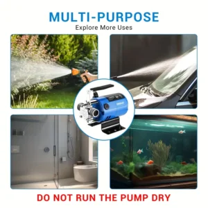 Bomba de agua eléctrica DEKOPRO 120V con cable de 6 pies | Motor potente utilizado durante 300 horas.